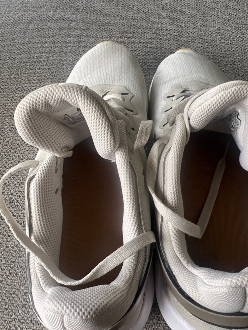 Nike Women’s Light Beige/Gray Running Shoes with Leopard Swoosh - Picture 5 of 10